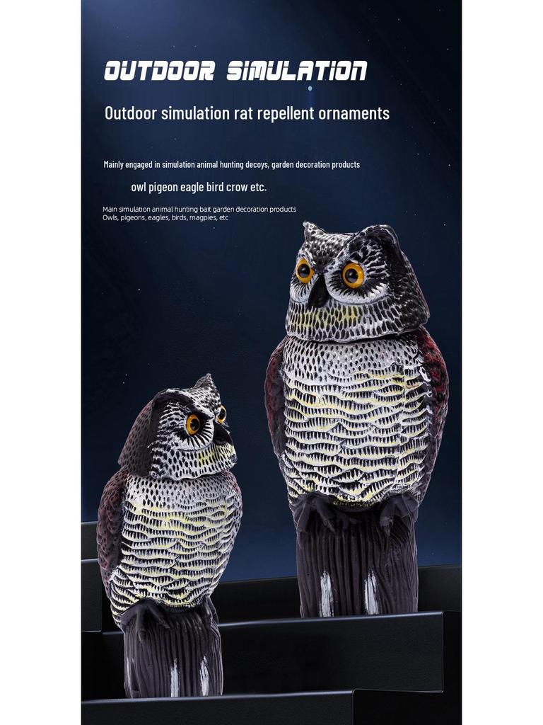 Creative Owl Garden Ornament: Animal Model for Yard Landscaping - Free Shipping