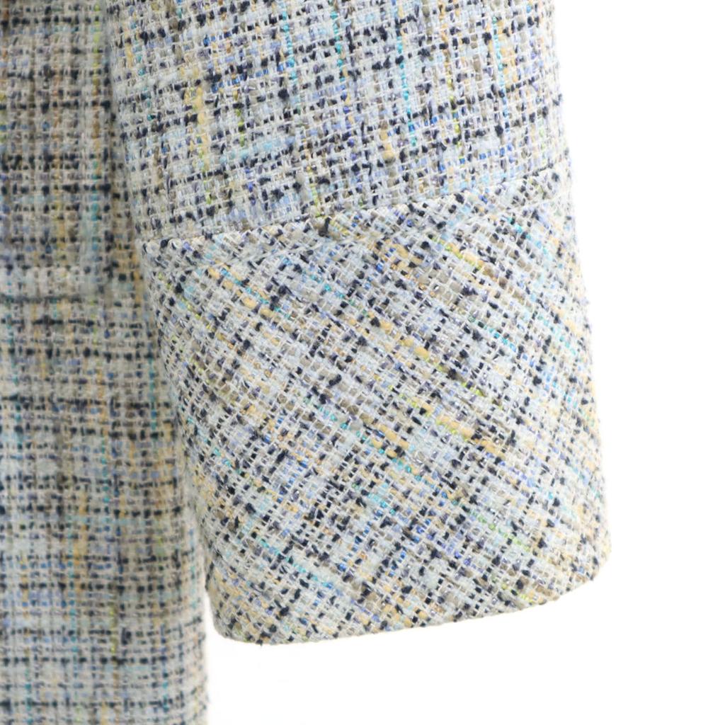 COURREGES Tweed Coat 40 Blue Women Used