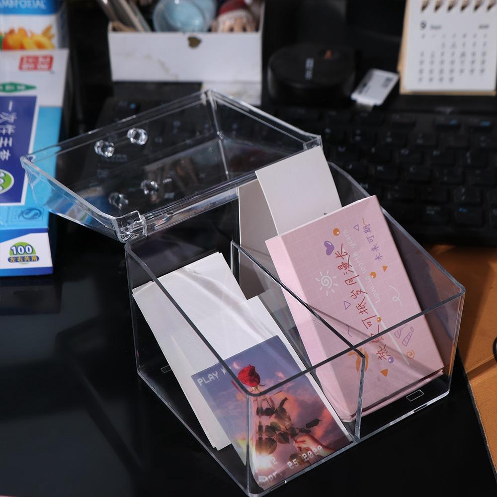 Acryl Foto-Karten-Sammlung Organizer Rechteckige Postkarten Sticker Aufbewahrungsbox Schmuck