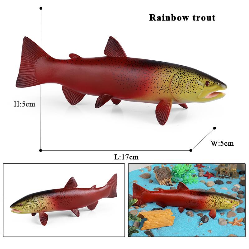 Oenux Meeresleben Modell Clownfisch Lachsbarsch Meerestier Spielfiguren PVC Hohe Qualität Bildung Miniatur Strand Kinderspielzeug