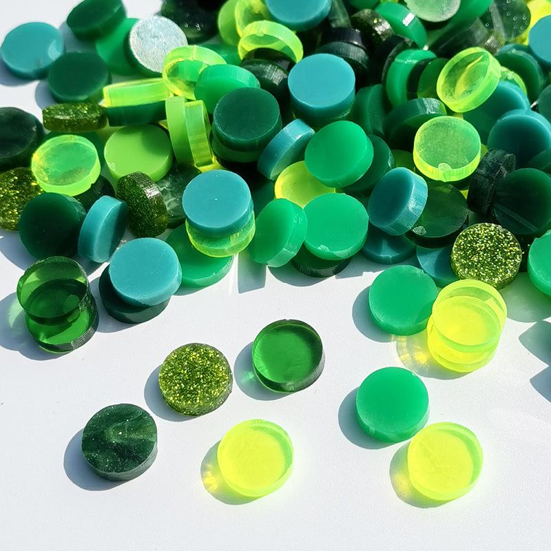 200g Bunte Runde Acryl-Mosaiksteine für DIY-Kunstprojekte
