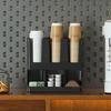 6 Compartments Upright Paper Cup Dispenser Multi-Functional Stackable Cup Organizer Rack Space Saving Stable Bar Cup Storage