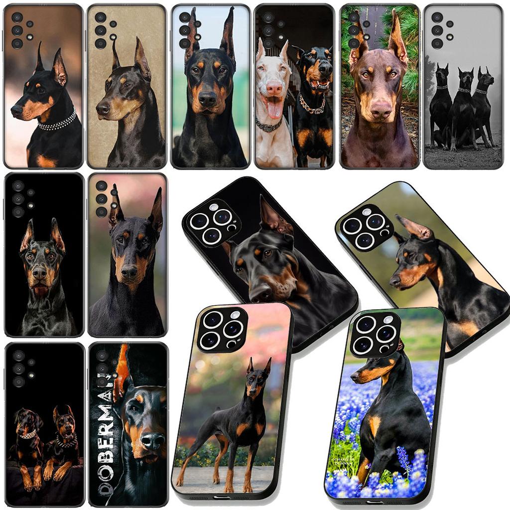 Doberman Dog Protective Cover for Samsung Galaxy Note 20 9 10 S8 S10 Lite S9 Plus A54 A53 A21S S10E A17 Phone Case