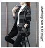 Women's Loose Plaid Hooded Jacket - 2025 Autumn/Winter Fashionable Zipper Cardigan