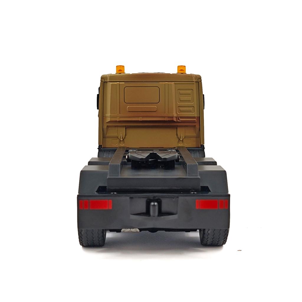 1Celsius18 Scale Remote Control Flatbed Truck 9 Channel RC Construction Vehicle with Detachable Trailer