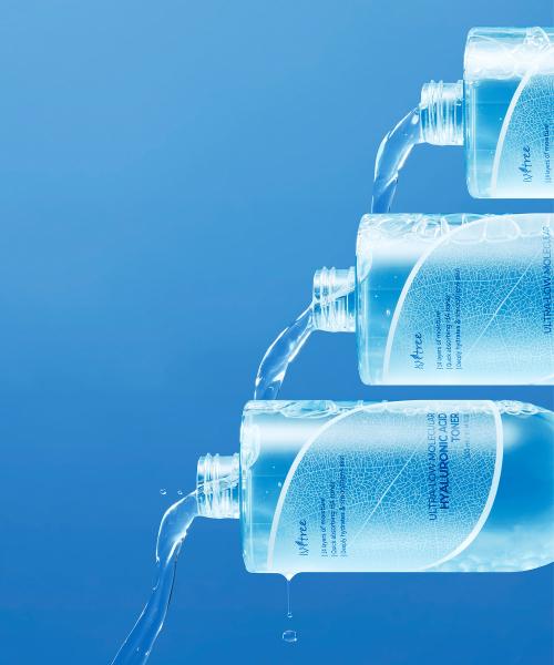 IsNtree Ultra-Low Molecular Hyaluronic Acid Toner 300ml + Serum 50ml Set (with Free Hyaluronic Acid Fresh Sun Serum 10ml)