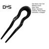 Acrylic Hair Fork Wave U-Shaped Hairpin Women Back Head Bun Headgear Lightweight Daily Use Hair Accessory