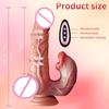 Realistic Dildos Sex Toys Telescopic Heating for Women Masturbation Anal Thrusting Penis Climax Dildo Vibrator G-spot Clitoral and Vaginal Stimulation