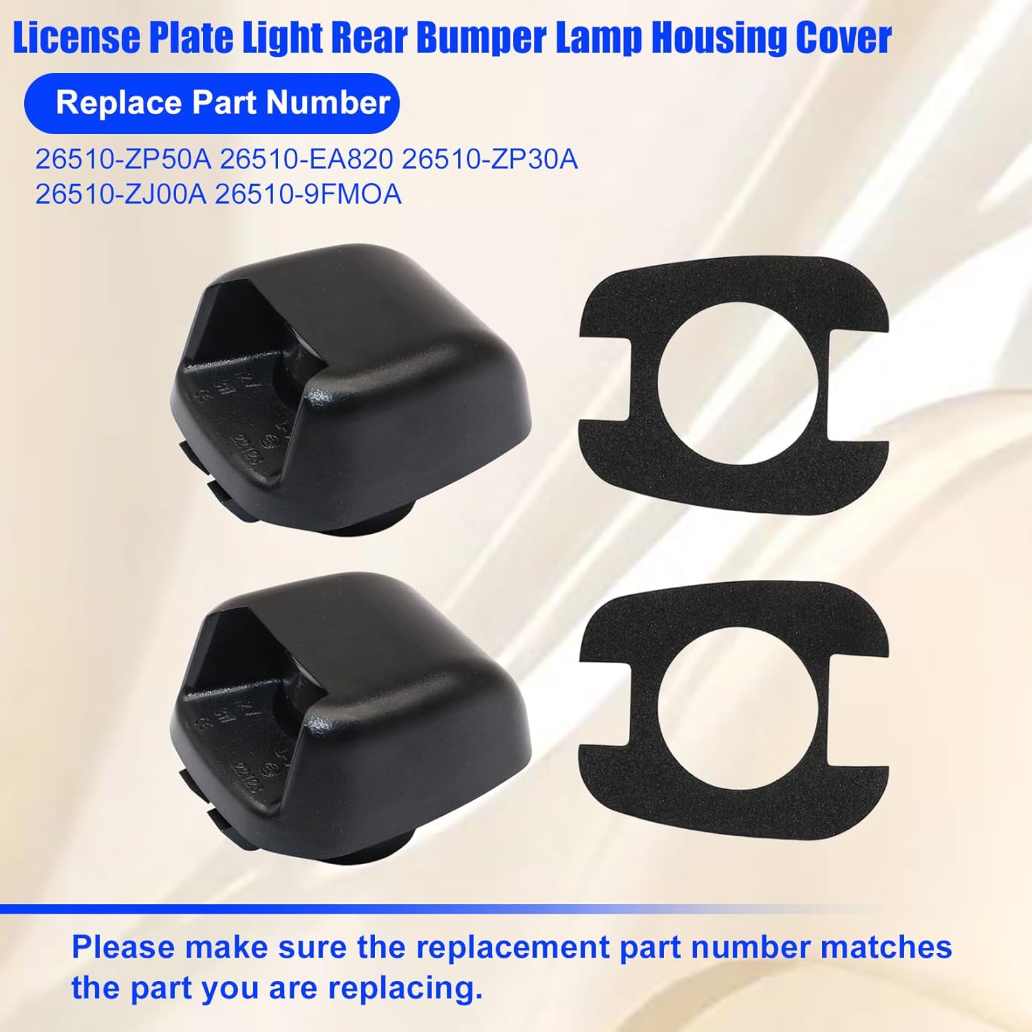 2 Pcs Frontier Rear Bumper Lamp License Plate Light Cover Shell fit for Nissan Frontier Armada Xterra 2007-2019 fit for Suzuki Equator 09-12