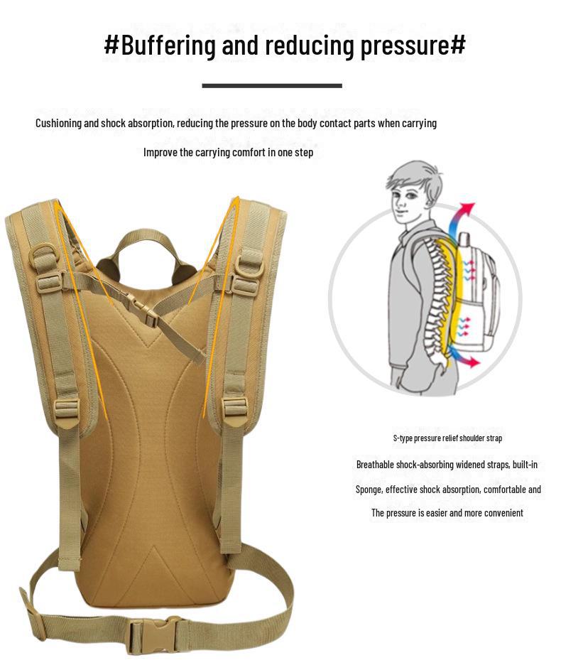 Taktisk Kamouflage Multifunktionell Cykelvattenväska Ryggsäck med Stor Kapacitet