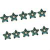 10Pcs Flower Cufflinks Metal Buttons Decorative Clothing Button Fasteners For Handmade Garments Jackets Shirt Dress Coat J0MC