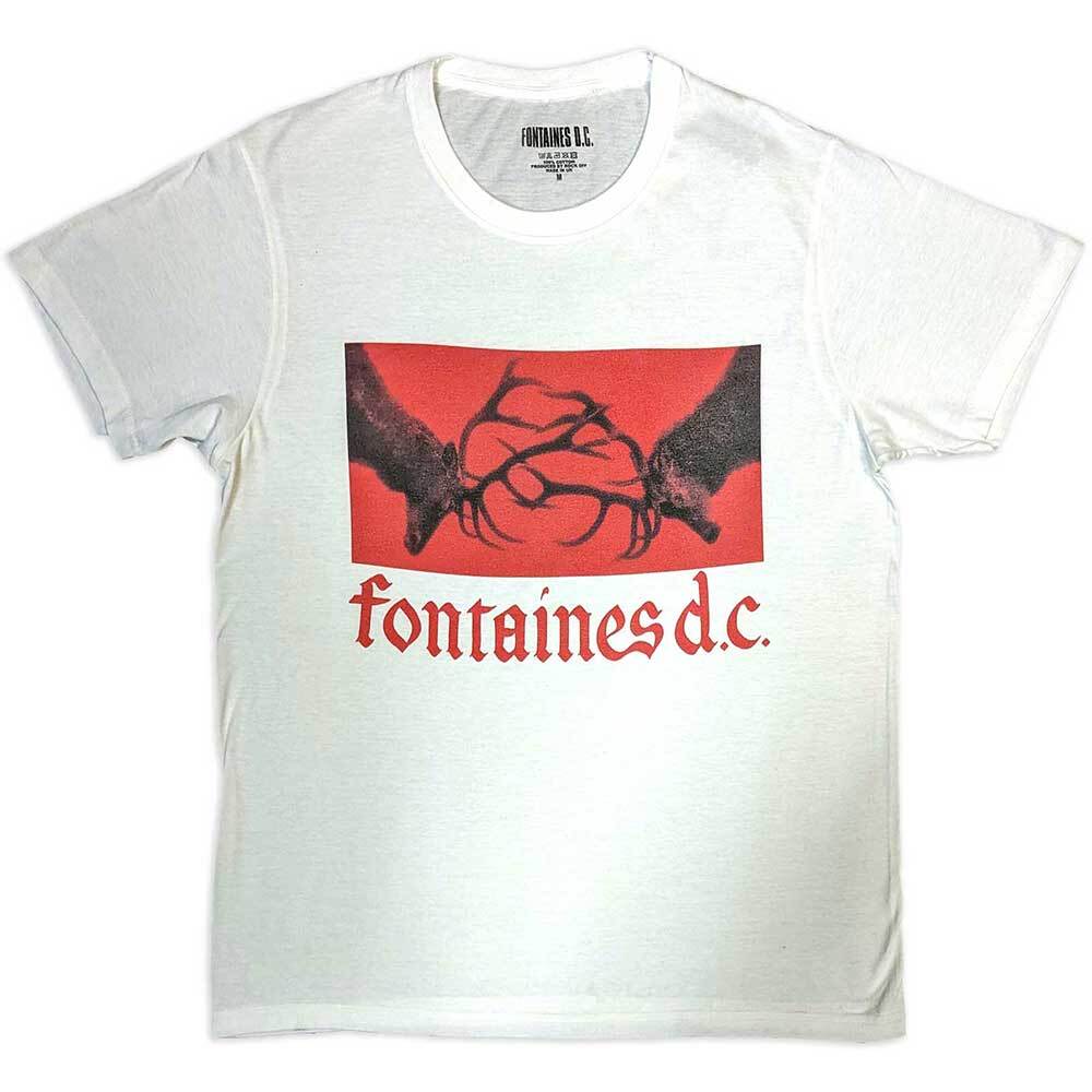 Fontaines D.C. Gothic Logo T-Shirt White New XXXL