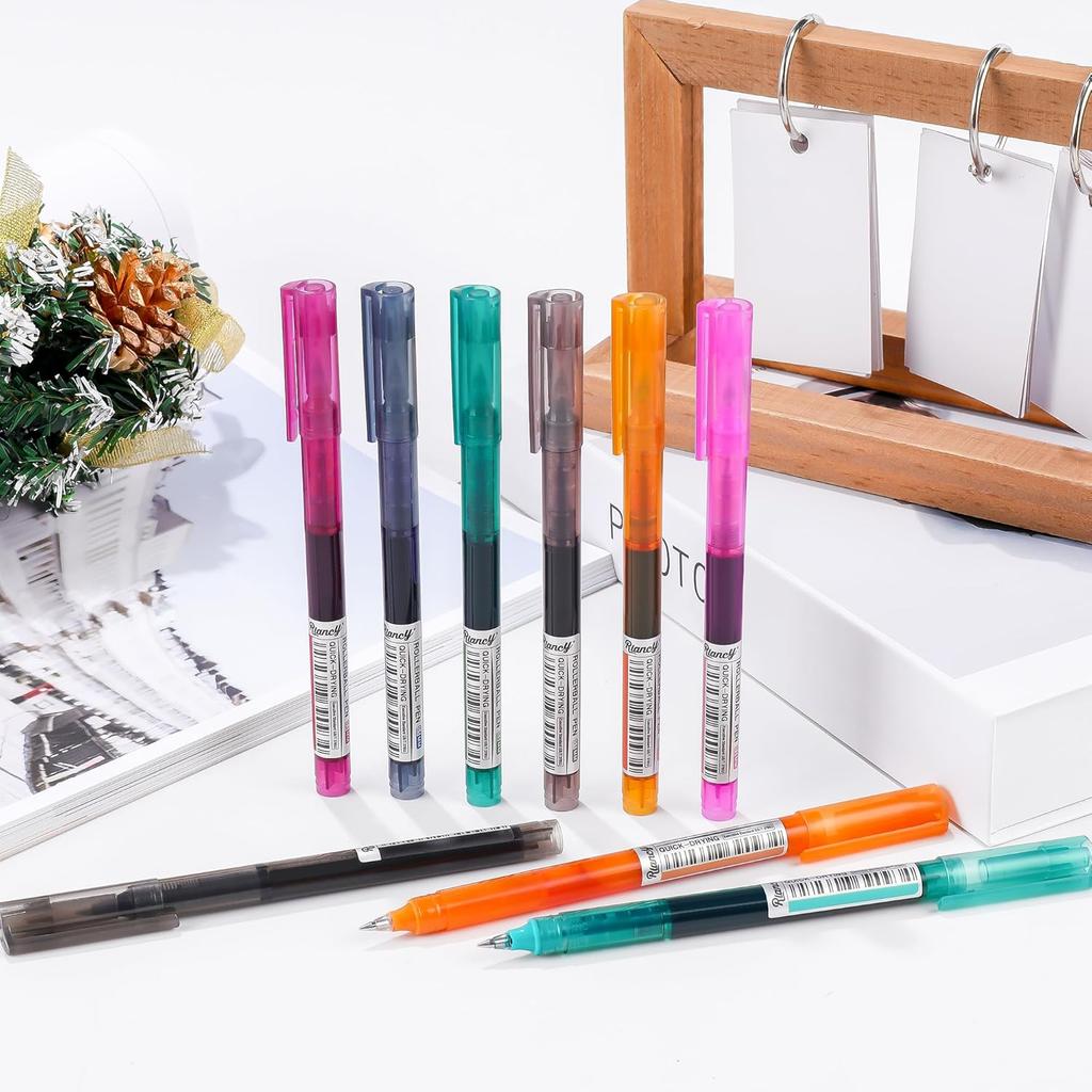 USUAL Gel Pens 24 Colored Gel Ink Pens 0.5mm Liquid Ink Rollerball Pen Cute Fine Point Smooth Writing Quick-Drawing Pen for Journaling Back-to-School