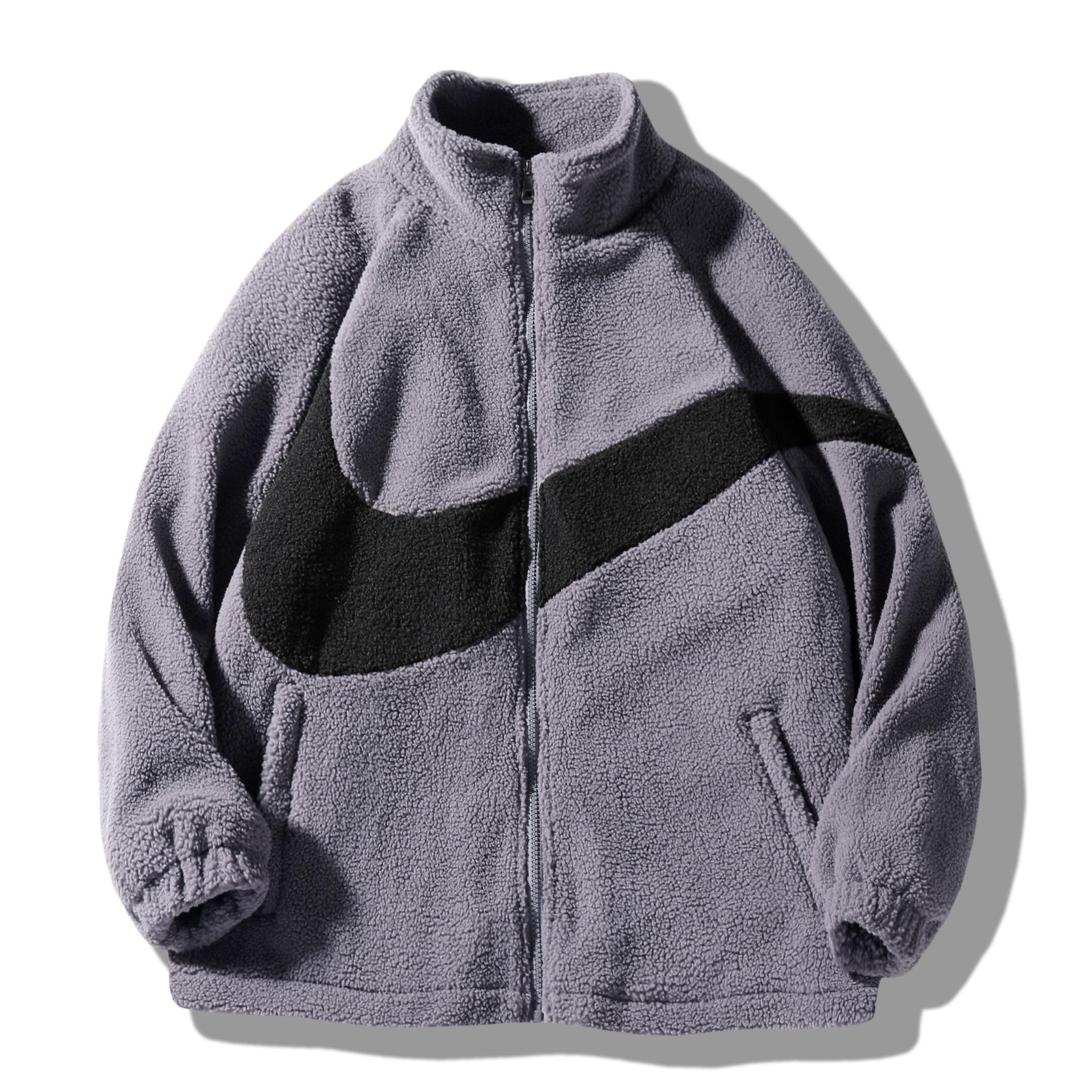 

Trendy Brand Unisex Winter Double-Sided Fleece Stand Collar Jacket XXXXL сірий колір