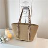25 Years of Summer New Tote Bag Large Capacity Fashion Versatile Woven Bag Vacation Style Lazy Simple Shoulder Bag Women