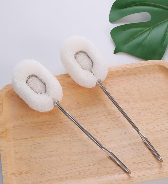 

Sponge Cup Brush Resembling Loofah, Cleaning Bottle Brush One Size белый
