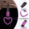 Car Steering Wheel Set of Rear Bumper Warning Car Drift Car for [PATIKIL] Heart-shaped Strap, 2, Ring, Handrail, Decoration, Keychain,