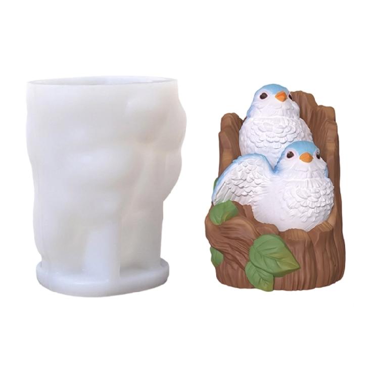 

Multipurpose Silicone Mould for Handmade Soaps Candle Realistic Stump Sparrow Texture Designs 1