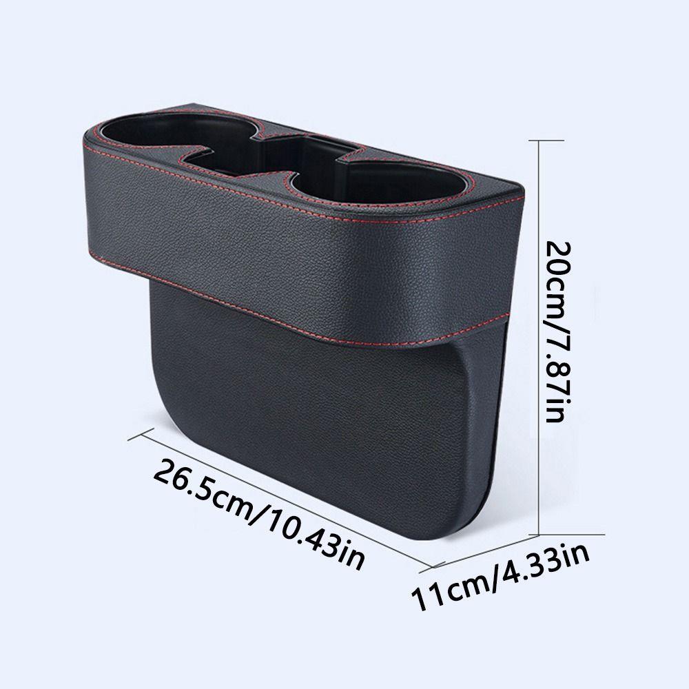 PU Leather Seat Gap Organizer Tray Multifunctional Gap Filler Storage Box  Auto Interior