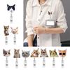 Portable Cats Looks Styles Badge Clip 360 Degree Rotation Easy To Attach for School Office Supplies or Event Use