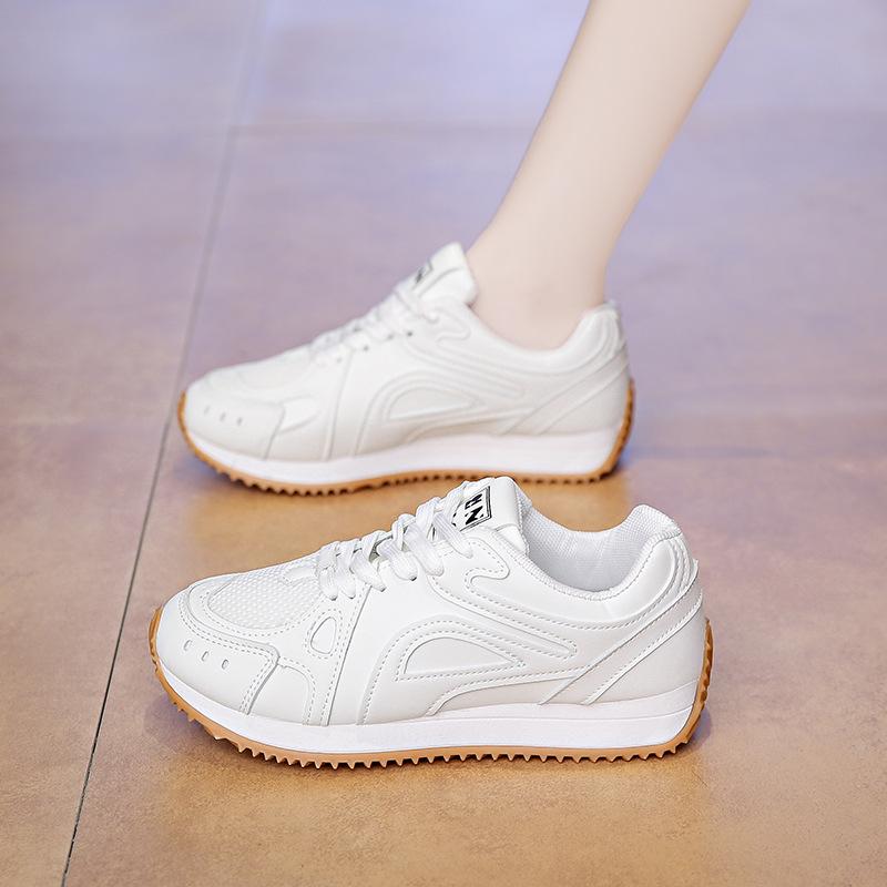 

Little white shoes women s shoes 2025 new summer versatile mesh breathable dad shoes ballet style platform sports casual shoes 41