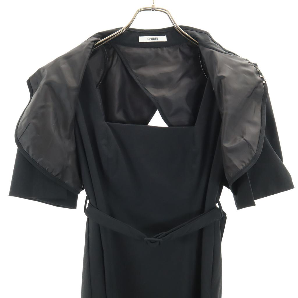 Unused SNIDEL Short Sleeve One Piece 1 Black Series Women Used