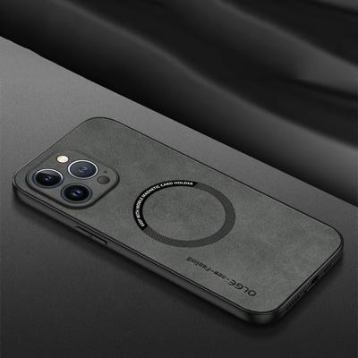 Suede Leather For Magsafe Magnetic Wireless Charge Case For iPhone 15 Pro Max 14 Pro 13 12 11 Cover