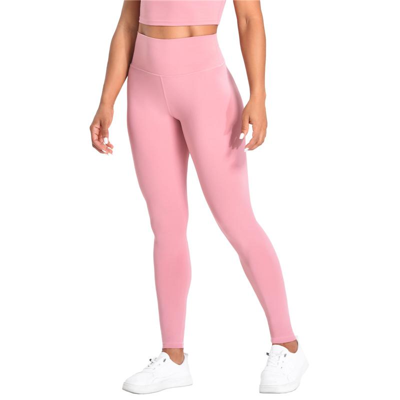 

Женские однотонные узкие леггинсы для йоги с высокой талией, брюки с подтяжкой бедер, повседневные спортивные эластичные брюки для фитнеса M розовый