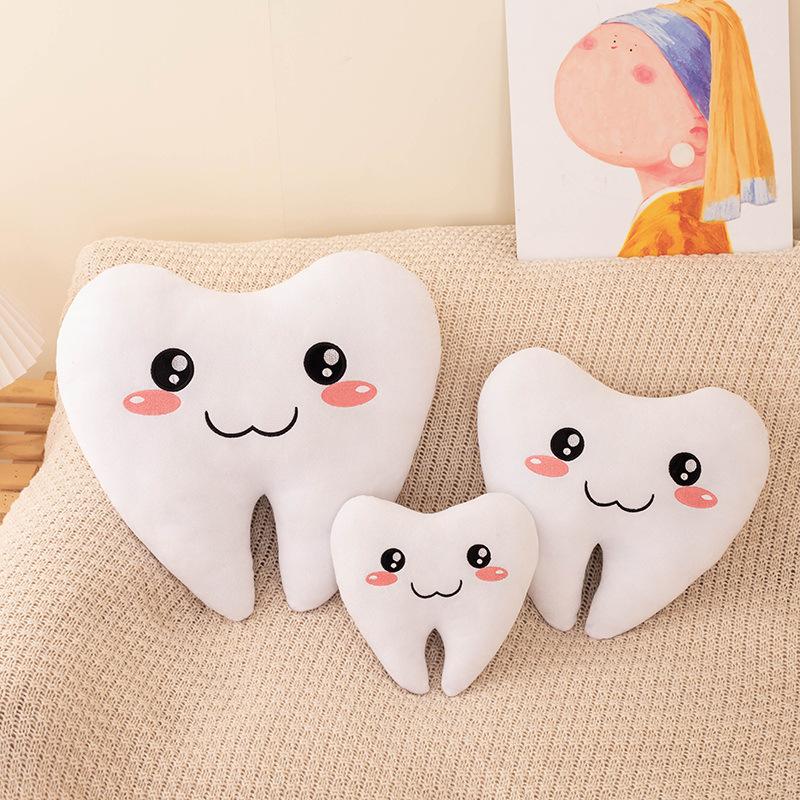 Creative Cute Simulation Teeth Pillow Children's Expression Love Teeth Care Plush Toys