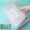 File Bag, Zipper, Subject L, Large Book Bag, Examination-type Bag, Carrying, Classification, Hand-held, Student, Transparent Open Mesh