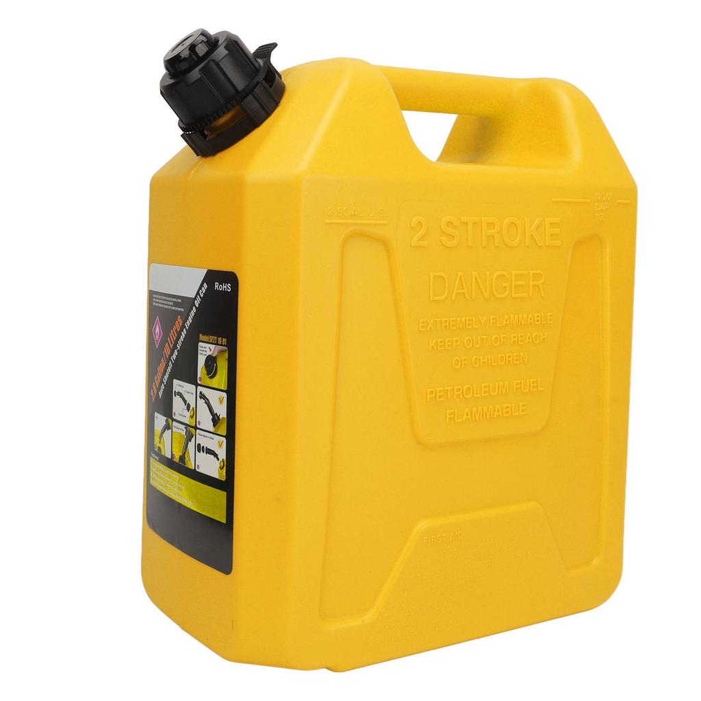 10L Fuel Oil Storage Tank Static Free Shockproof Auto Shutdown Safe Portable Gasoline Tank for RV Camper SUV Speedboat