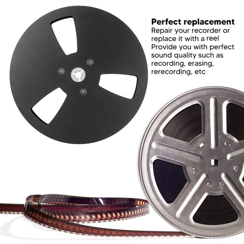 C-Convenient-7 Inch Empty Tape Reel 1/4 Empty Tape Reel 3 Holes Wind Resistance Holes Open Reel Sound Takeup Reel For Recording