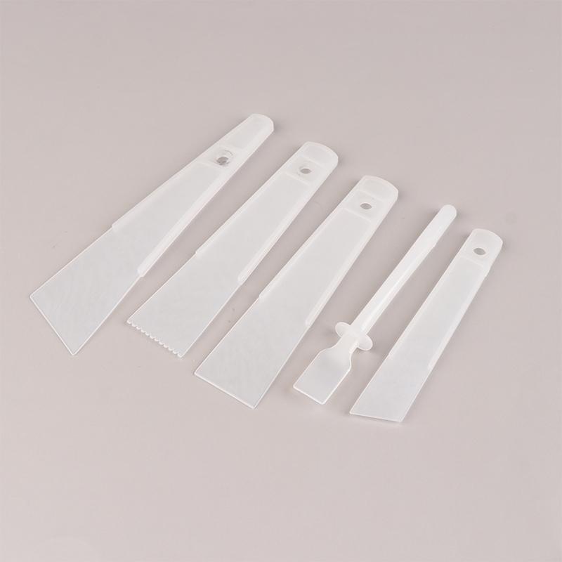 Hot Sale 5 PCS 15/30/40mm Leather Scraper Gumming Board DIY Handmade Leather Tools PP Practical Gluing Leather Accessories