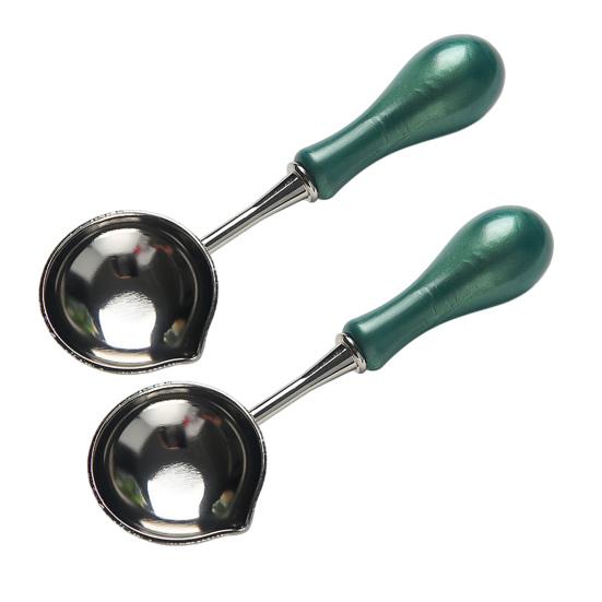 2 Stück Wachssiegel-Stempellöffel, Siegelwachs-Schmelzlöffel, hitzebeständiger Vintage-Umschlag, DIY-Handwerk, Hochzeitseinladungen, Wachsstempel-Wärmerlöffel