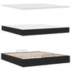 Ottoman Bed with Mattress Black 160x200 Cm Fabric
