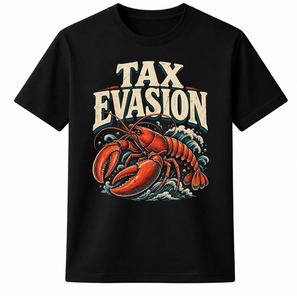 Tax Evasion Funny Crawfish Seafood T shirt Louisiana Cajun Humor Graphic Tee