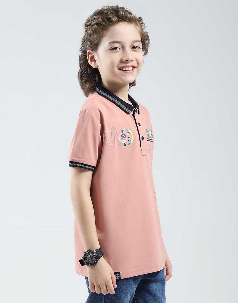 Monte Carlo Boys Printed Collar Neck Tshirt