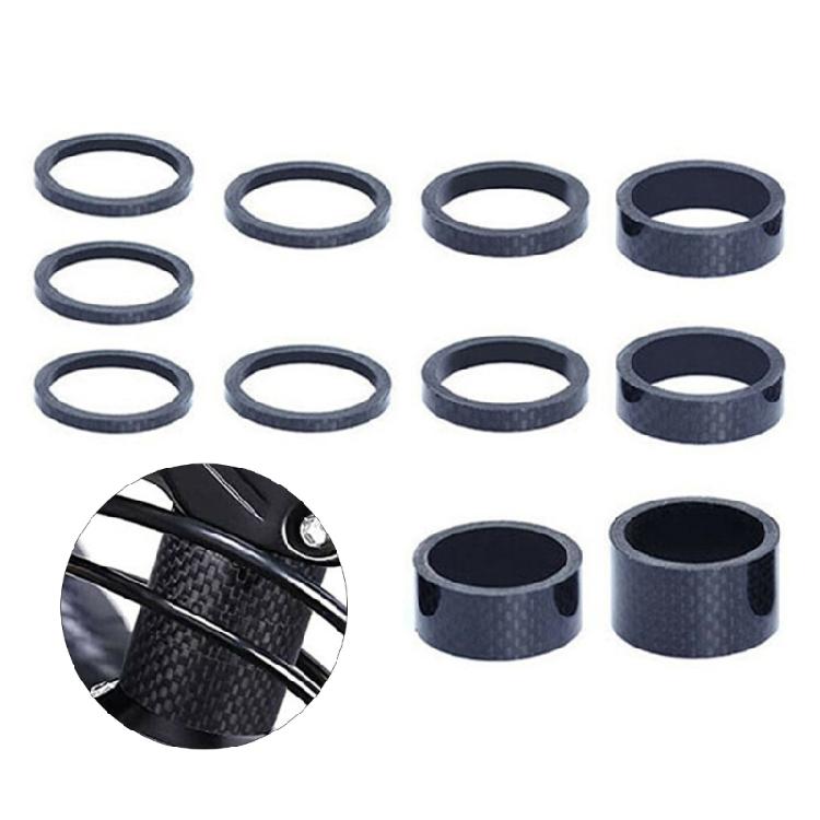 11pcs Professional Grades Headsets Spacers Collapse Mountain Bike Fork Spacers for Strengthen Bike Steering Stability