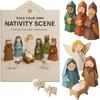 Christmas Nativity Paper Craft Set Easy Assembly For Kids Adults Holiday Homes Decoration And Storytelling