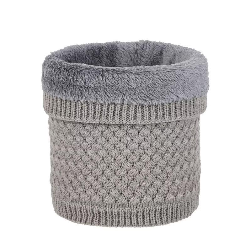 MiLing Winter Knitted Fleece-Lined Beanie with Neck Warmer One Size