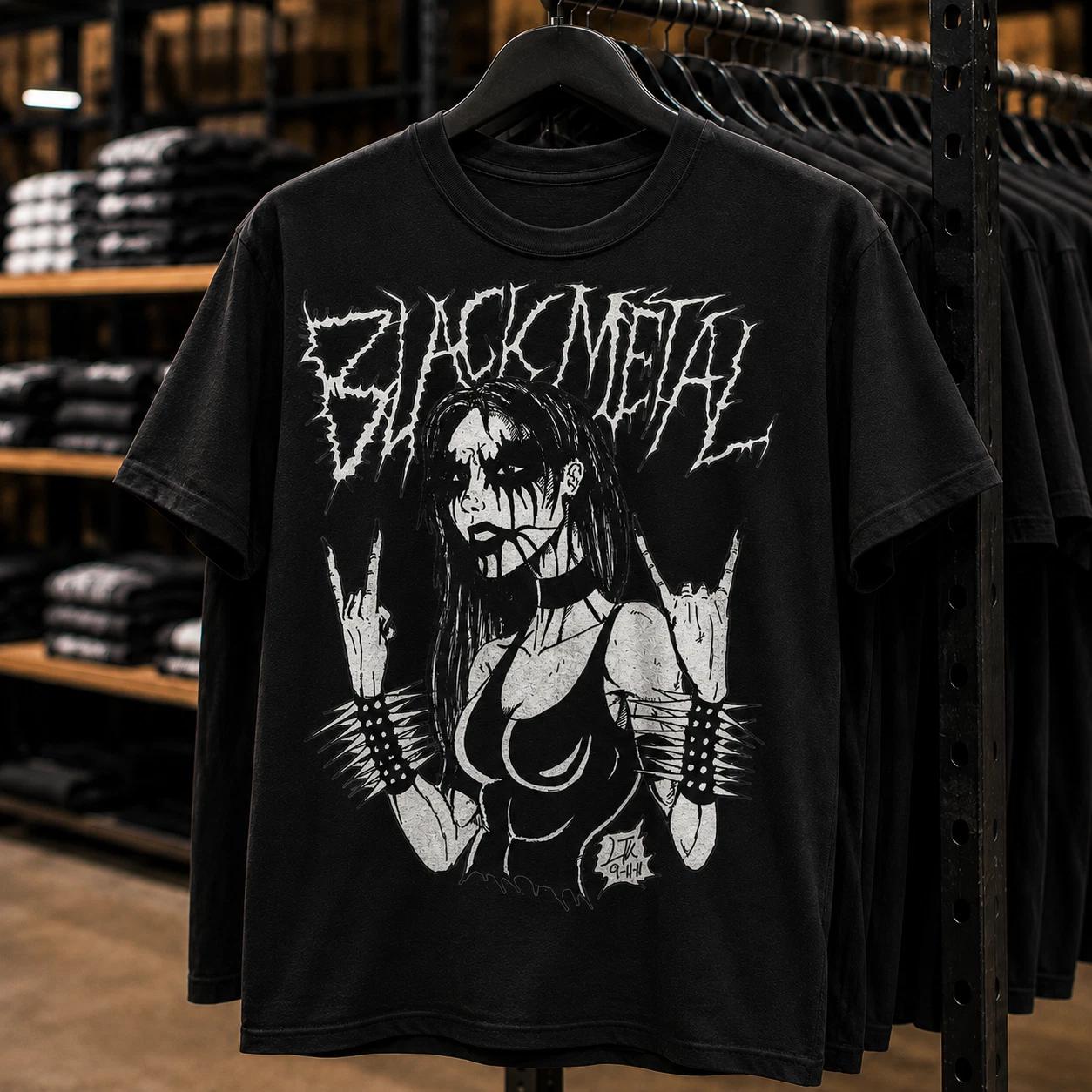 BLACK METAL Heavyweight T-Shirt 220GSM | Men’s Women’s Premium 100% Cotton XL