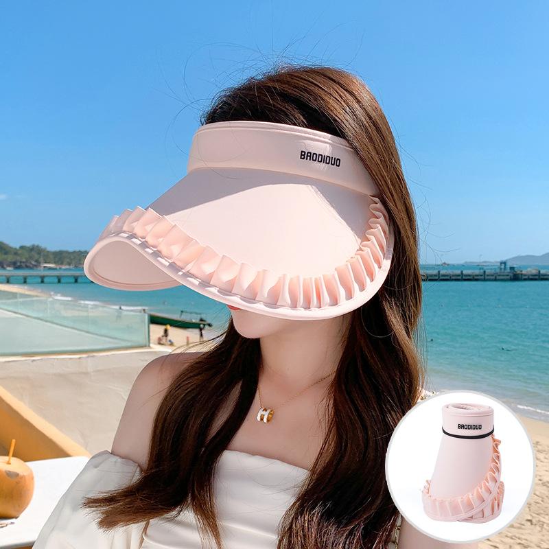 New Summer Lace Big Brim Parent-child Empty Top Hat UV Protection Hat Women's Versatile Sun Protection Visor