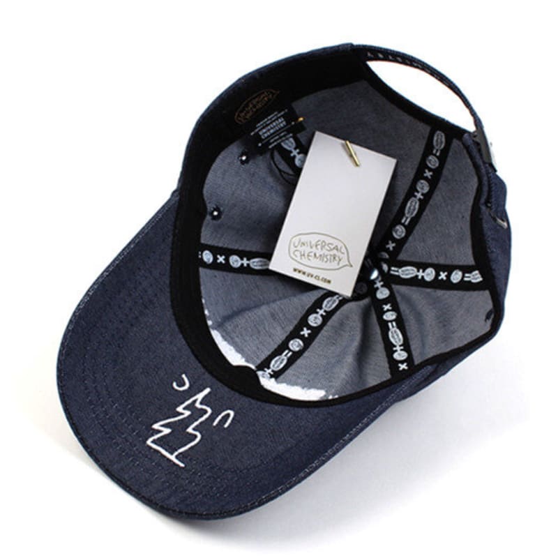 Universal Chemistry Dark Denim Logo Low Ballcap Denim Ball Cap