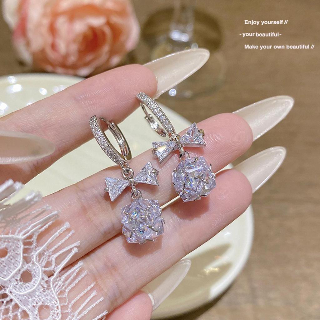 925 Silver Needle Tassel Pearl Earrings: High-End Celebrity Design for Women