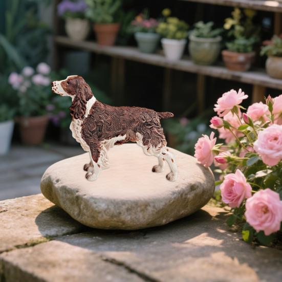 Simulated Dog Figurine PVC Puppy Model Miniature Animal Statue Sculpture Educational Toy Desktop Decoration Ornament Dog Lovers Gift
