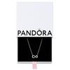 PANDORA Jewelry Sparkling Infinity Collier Necklace Womens Sterling Silver Cubic Zirconia 19.7 Inches