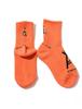 go slow caravan Quarter Socks with Pile Jacquard Embroidery (L, Coral)
