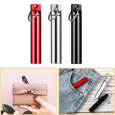 Compact Aluminum Toothpick Holder And Pill Case With Water Resistant Design For Travel Business Outdoor Use 2 Colors Available