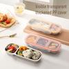 Stainless Steel Snack Container And Adults Box Leak-Proof 3-Compartment Reusable Lunch for Kids Crisper Box