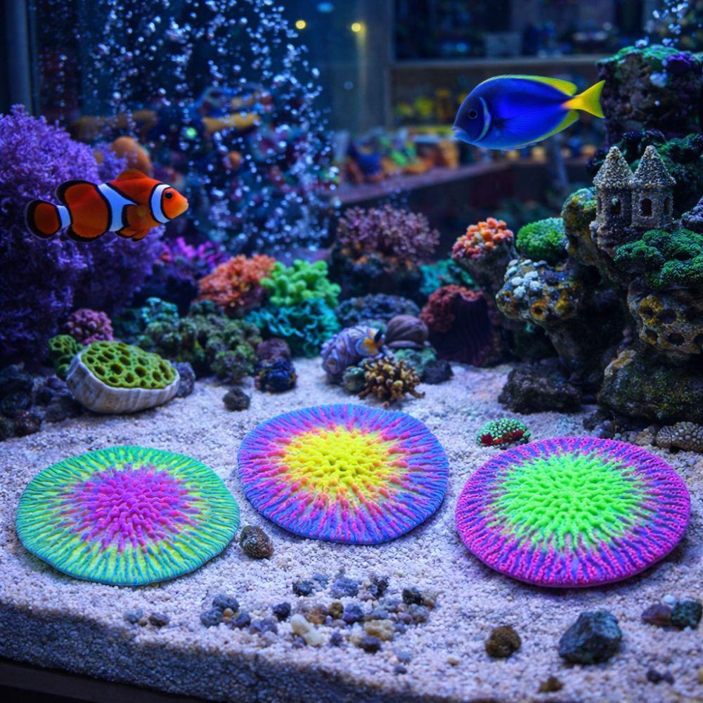 Decorative Realistic Silicone Coral Plant Fluorescence Non-Toxic Simulation Coral Colorful Coral Ornament Pet Accessories